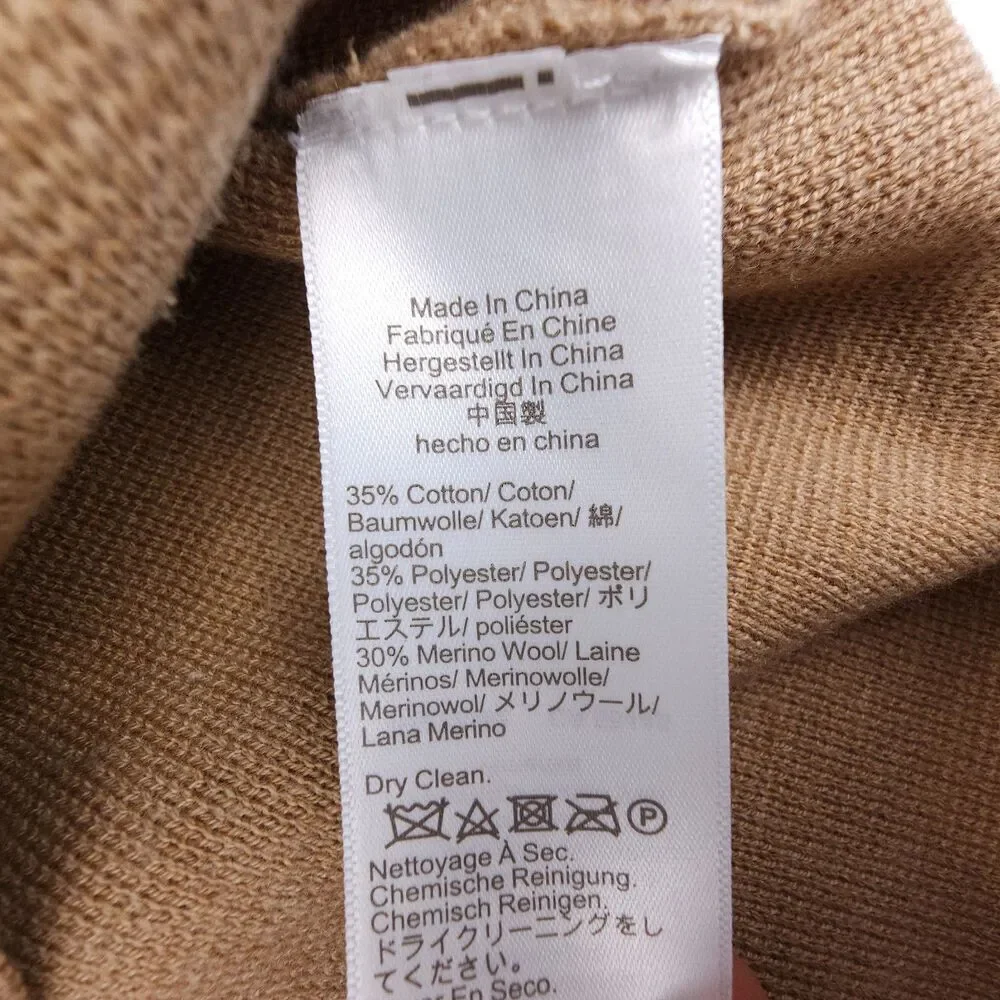 J CREW Wool Giselle V-Neck Sweater-Blazer Old Money Cardigan Camel Quiet Luxury